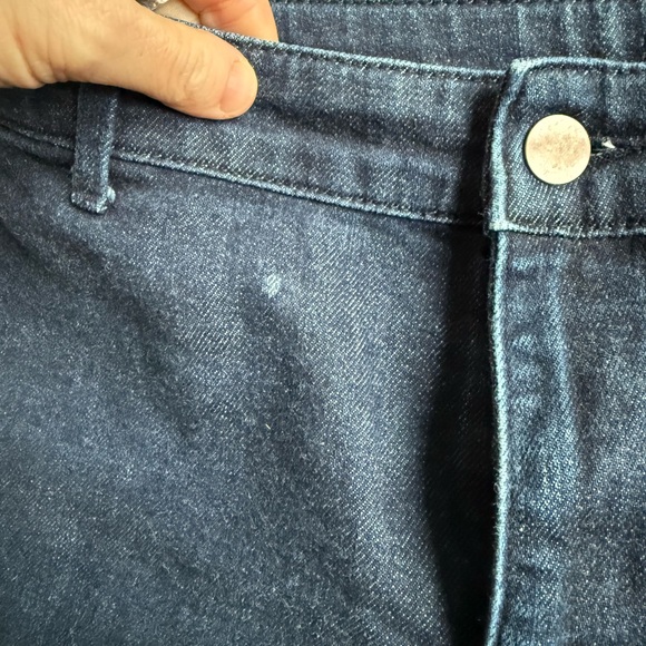 MUJI Women’s Wide-Leg Lightweight Dark Blue Denim Pants Minimalistic GUC Size L - Picture 5 of 6